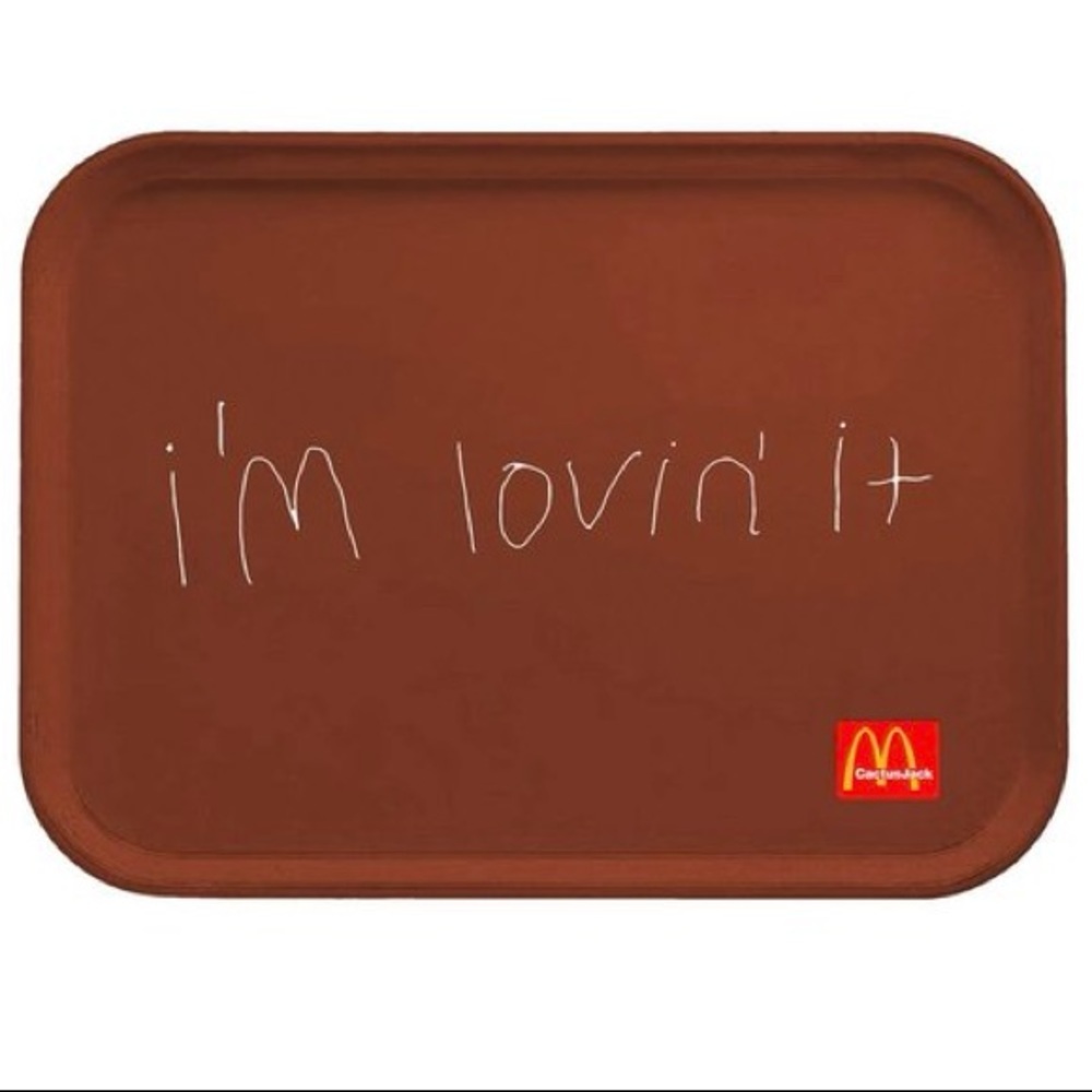 Cactus Jack Travis Scott x Mcdonalds I'm Lovin' It Lunch Tray